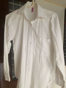 Classic cotton White Button-Up Shirt