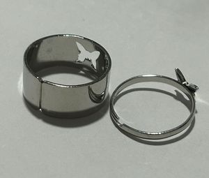 Cute Butterfly Couple Rings Set