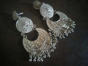 Exquisite Oxidized Silver Jhumkas