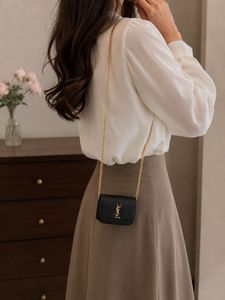 YSL Black Leather Chain Bag