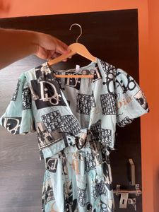 Dior Print Wrap Dress