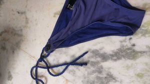 Blue Bikini Bottom with Tie Sides