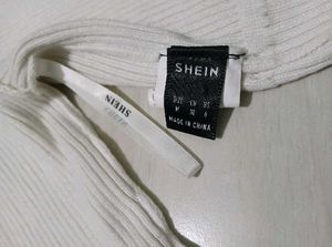 White Knit Tie-Front Cardigan