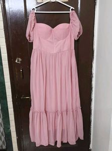 Peach Retro style long gown "Brand Labelhues"