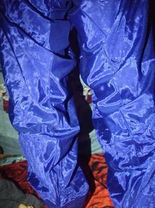 Royal Blue Silky Patiala Pants