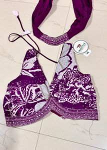 plazzo set with crop top and dupatta