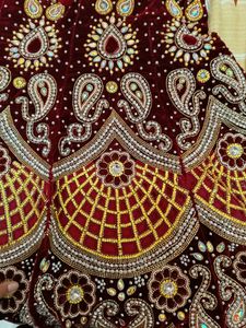 Maroon Bridal Heavy Work Lehenga