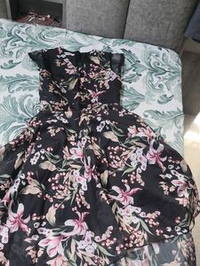 Floral Print V-Neck Dress