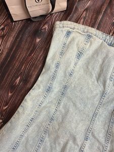 Y2K Strapless Denim Dress