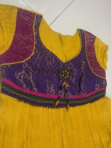 Yellow Anarkali Kurta Set