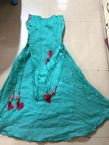 Beautiful Teal Embroidered gown