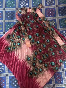 Peacock Print Maxi Top