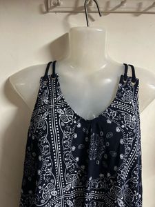 Navy Bandana Print Tank Top