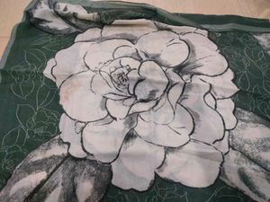 Large Floral Print Scarf