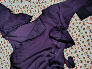 Grand Purple/Violet Abaya Trendy Model On Sale, 🎉