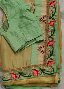 Orange Saree with Blouse