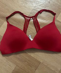 Red Lace Back Bra