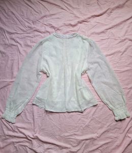 Elegant White Sheer Blouse