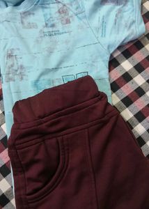 LIGHT BLUE T-SHIRT WITH SHORTS