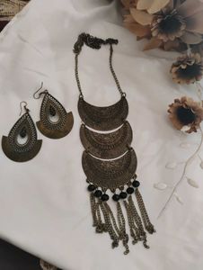 Boho Tribal Necklace &amp; Earring Set