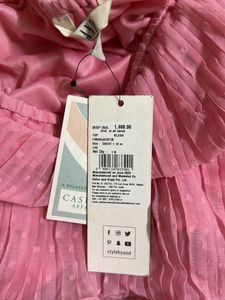 Pink Pleated Cami Top