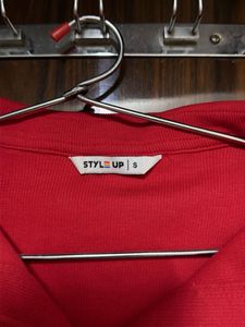 Red Cropped Polo T-Shirt