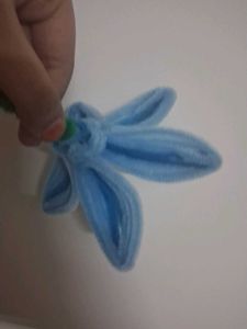 Handmade Blue Pipe Cleaner Flower