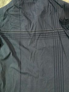 Men's Navy Blue Striped Polo Shirt
