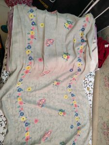Scarf with Floral & Paisley Motifs