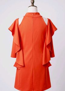 Cute Mickey Mouse Orange Ruffle Top