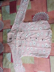 Pink Cute Floral Long Sleeve Top