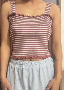 Striped Crop Tank Top
