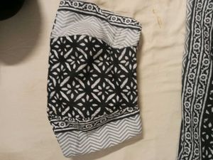 fitted coset with wide trousers