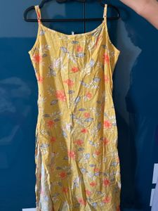 Yellow Floral Summer Dress