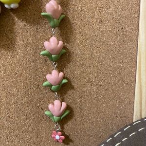 Flowers bag charm