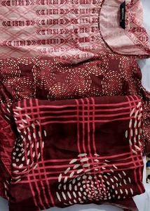 Cotton Dress With Patiala Pant And Dupatta For XL Size ,Gently Used Not New One