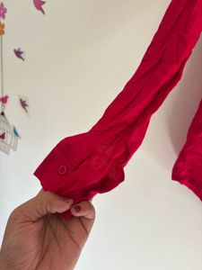 Zara Red Long Sleeve Shirt