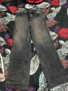 Wide Leg Wash Jeans