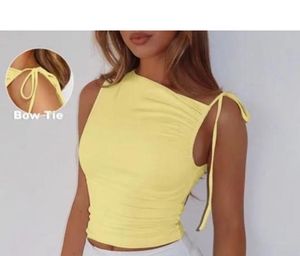 Chic Yellow Sleeveless Top