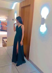 green maxi dress