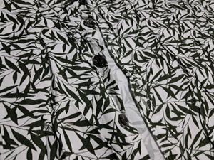 White &amp; Black Leaf Print Casual Shirt