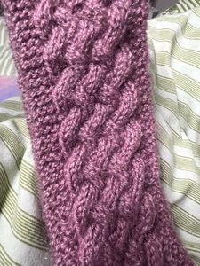 Handknitted Pink Woollen Headband