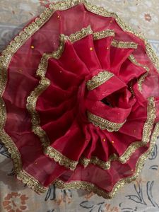 Red &amp; Gold Krishna Dress
