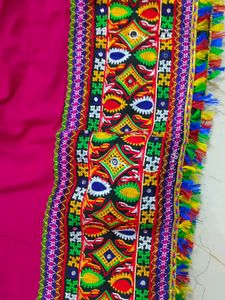 Vibrant Embroidered Pink Skirt