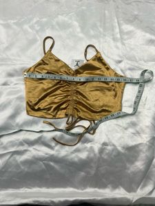 Imported Golden Ruched Cami Top😍