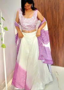 Stunning Lavender Cancan Indo western set 💜