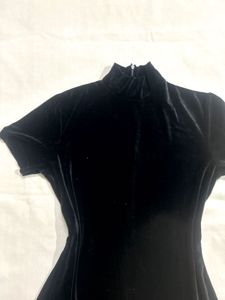 Black Velvet Mini Dress