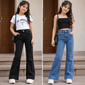 Combo of Kids Flare Jeans Set