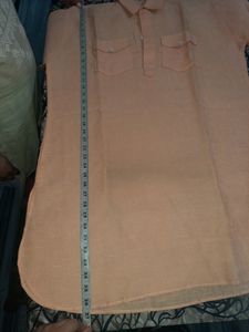 Orange Short Sleeve Kurta