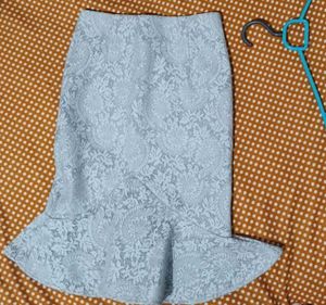 Light Blue Lace Skirt